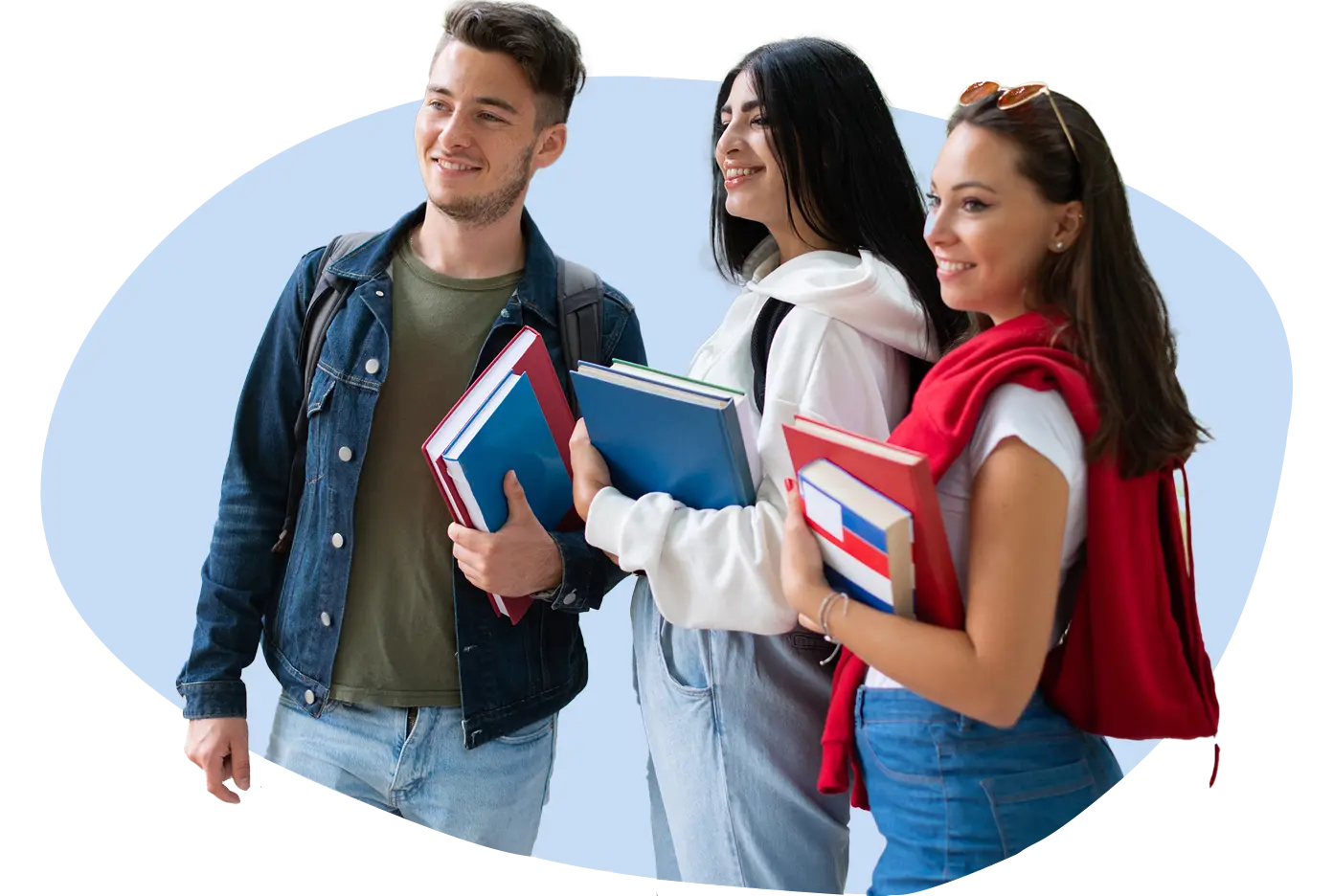 Students attending a university open day