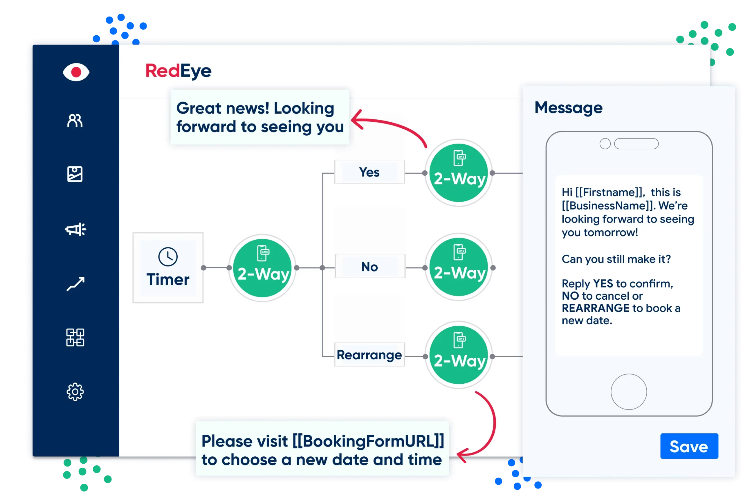 How to build a two-way SMS conversation campaign using RedEye's campaign builder