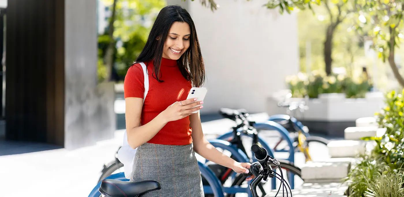 Uni student going to collect her bike