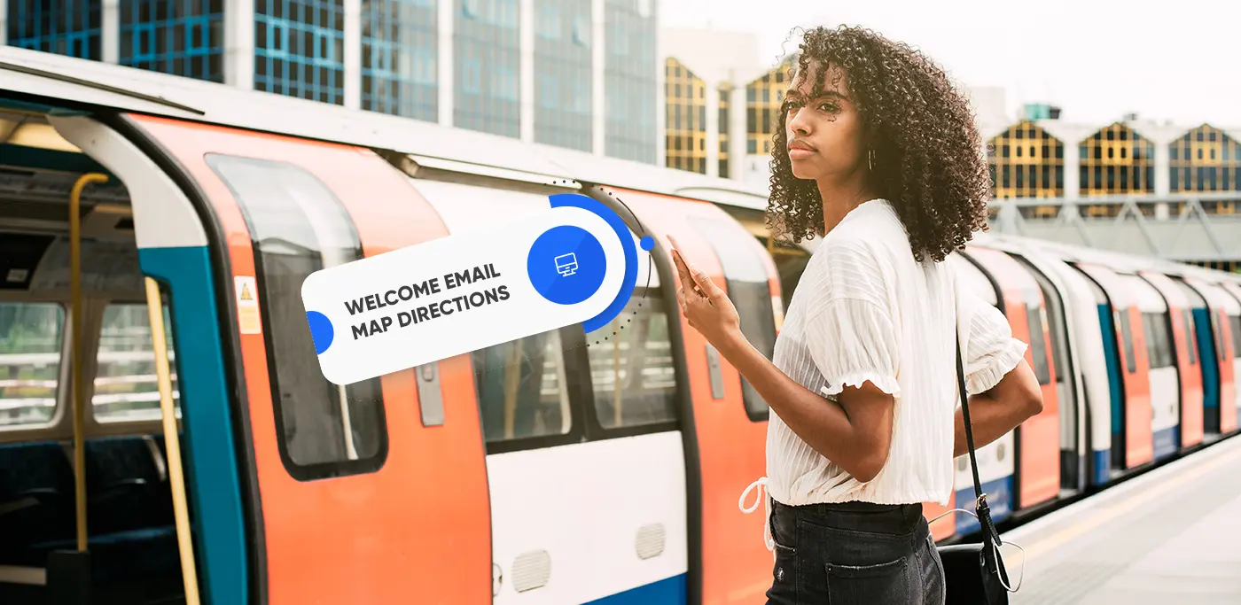 Student about to get on a London Tube